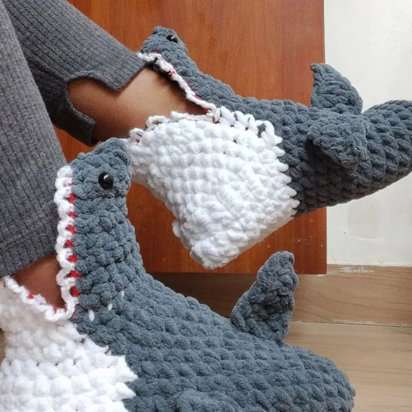 shark socks crochet pattern