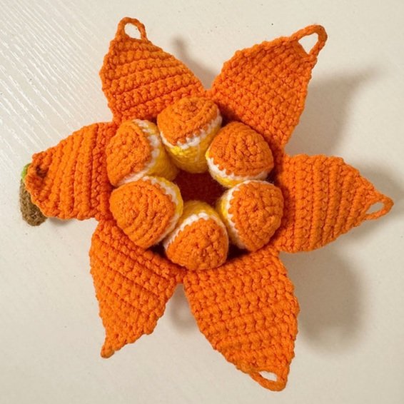 peelable orange coaster pattern