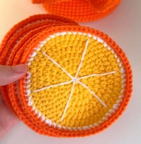 peelable orange coaster pattern